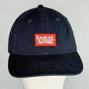 SAMUEL ADAMS Brewery Baseball Cap Hat Navy Blue Adjustable Strapback Curved Brim